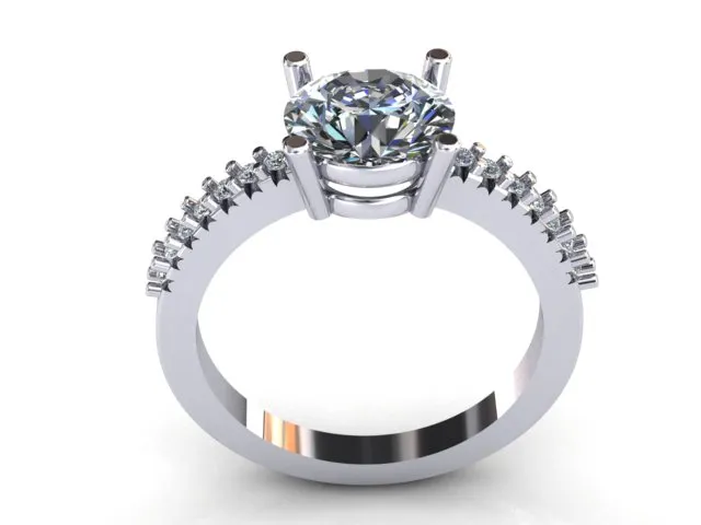 Yellow /White Gold 14 Side stones .15ct