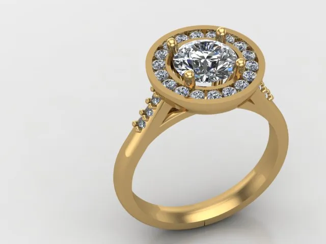 Engagement Ring 1ct Halo